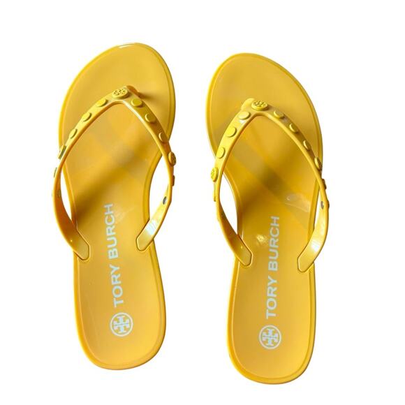 NWOB- Tory Burch Women's Studded Jelly Thong Sandals- Size 8 - Picture 1 of 5